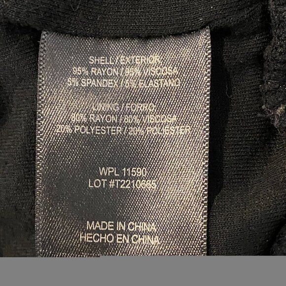 32 DEGREES Cool Women's Short Sleeve Comfy Elastic Waist Lux Dress S Black #350A - Picture 8 of 9